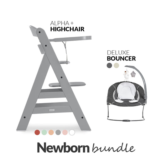 Beta Plus Nature Newborn Set Deluxe - 5-pcs. high chair + 2in1 newborn  insert + eating board + seat cushion
